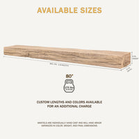 Smokehouse Non-Combustible Concrete Mantel Shelf Maduro Finish