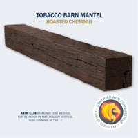 Tobacco Barn Non-Combustible Concrete Mantel Shelf Roasted Chestnut Finish