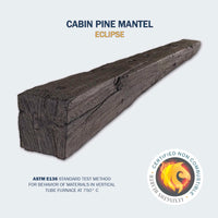 Cabin Pine Non-Combustible Concrete Mantel Shelf Eclipse Finish