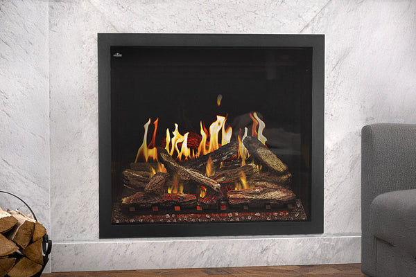 Napoleon Elevation X 36 LCD built-in electric fireplace with realistic flame and built-in speakers