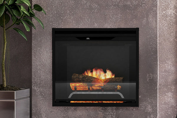 Dimplex Revillusion 24" built-in electric firebox with realistic flames and plug-and-play design