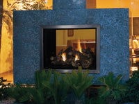 Superior DRT63ST see-through gas fireplace product shot, outdoor patio side