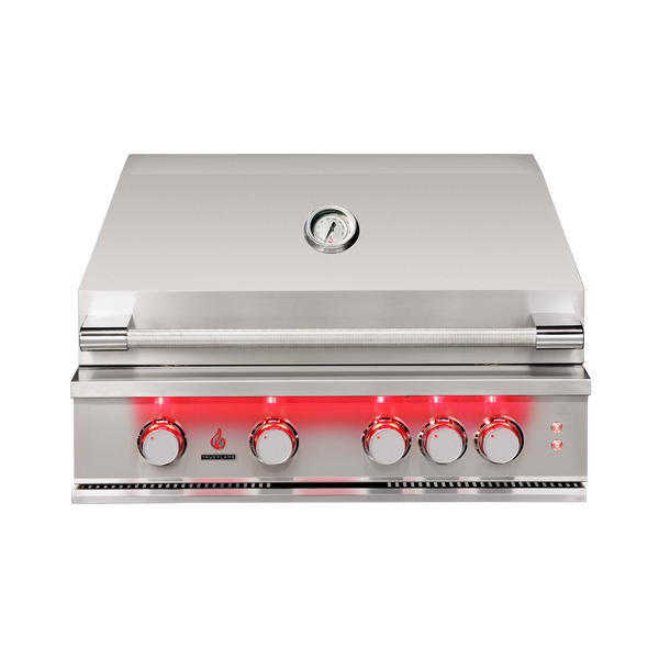 TrueFlame 32-Inch Built-In Gas Grill — manufacturer front view