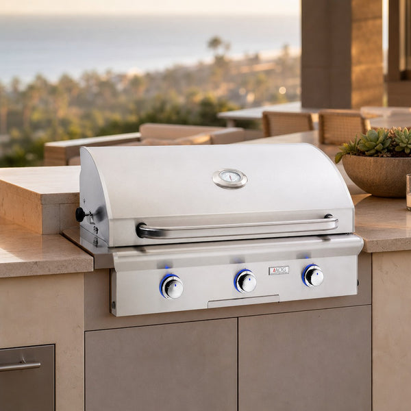 American Outdoor Grill 36-Inch L Series 3-Burner Built-In Gas Grill with Rotisserie Backburner — lifestyle
