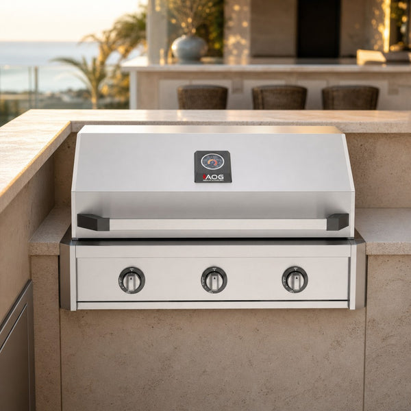 American Outdoor Grill T-Series 36-Inch 3-Burner Built-In Gas Grill with Rotisserie — lifestyle