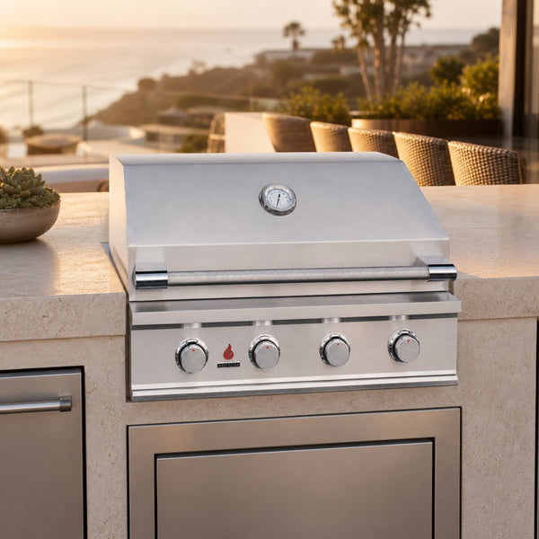 TrueFlame E Series 32" 4-Burner Built-In Gas Grill — lifestyle