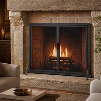 Classic Fireplace Screen with Doors — lifestyle