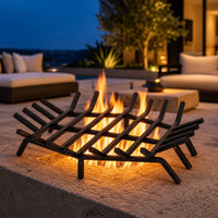 24" Hex Shape Outdoor Fireplace Grate — lifestyle