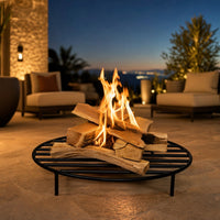 Black Steel Fire Ring Grate - 24" — lifestyle