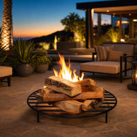 Black Steel Fire Ring Grate - 30" — lifestyle