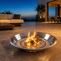 Round Stainless Steel Crystal Fire Plus Burner - 20" — lifestyle