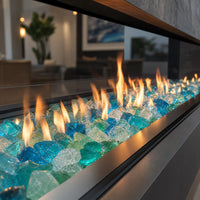 Krystal Fire - Fire Glass - 1/2"-1" Tropic Mix — lifestyle