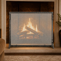 Hammered Fireplace Screen — lifestyle
