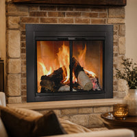 Ardmore Black Fireplace Door — lifestyle