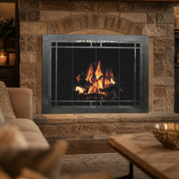 Heritage Charlotte Custom Masonry Fireplace Door — lifestyle
