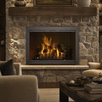 Piccolo Custom Masonry Fireplace Glass Door — lifestyle