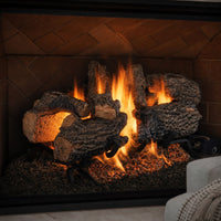Real Fyre Charred Oak See-Through Vented Gas Log Set — lifestyle