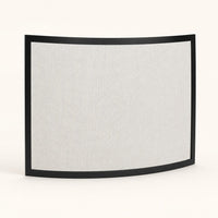 Framed Black Bowed Single Panel Fireplace Screen — studio