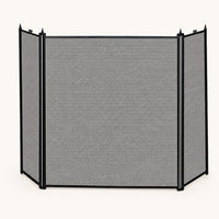 3 Fold Black Fireplace Screen (S-1121) — studio
