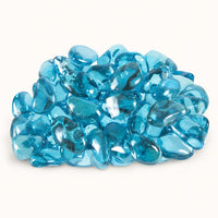 Krystal Fire - Smooth Fire Glass - 1" Aqua Irid. — studio