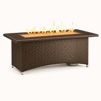 Montego Linear Brown Gas Fire Pit Table — studio
