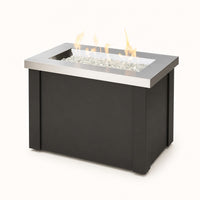 Providence Stainless Steel Crystal Gas Fire Pit Table — studio