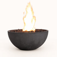 Kingsman Concrete Gas Fire Pit Bowl - Textured Black — studio