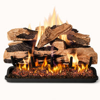 Real Fyre Split Oak Designer See-Through Vented Gas Log Set — studio