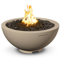 American Fyre Designs 32" Round Fire Bowl - Smoke, Electronic Ignition (Natural Gas)