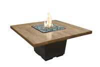 American Fyre Designs Reclaimed Wood Cosmopolitan 60" Square Dining Firetable - French Barrel Oak