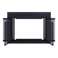 Ardmore Flat Black Masonry Fireplace Door | Sleek & Modern Fireplace Doors | Standard Sizes | Durable Steel Frame