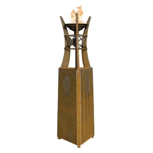 Bastille Corten Fire Tower natural gas outdoor fire feature