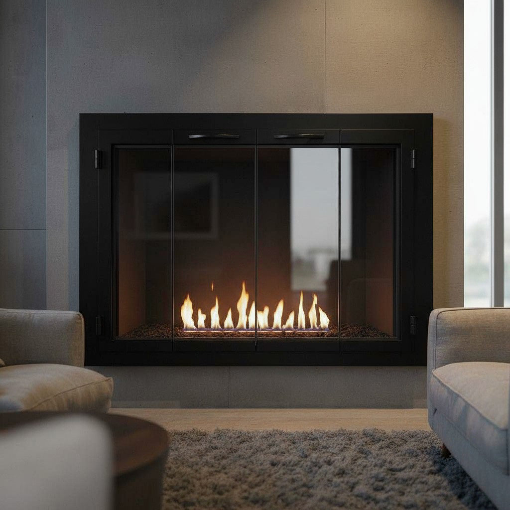 Carolina Traditional Steel Fireplace Glass Doors | Masonry & Prefab