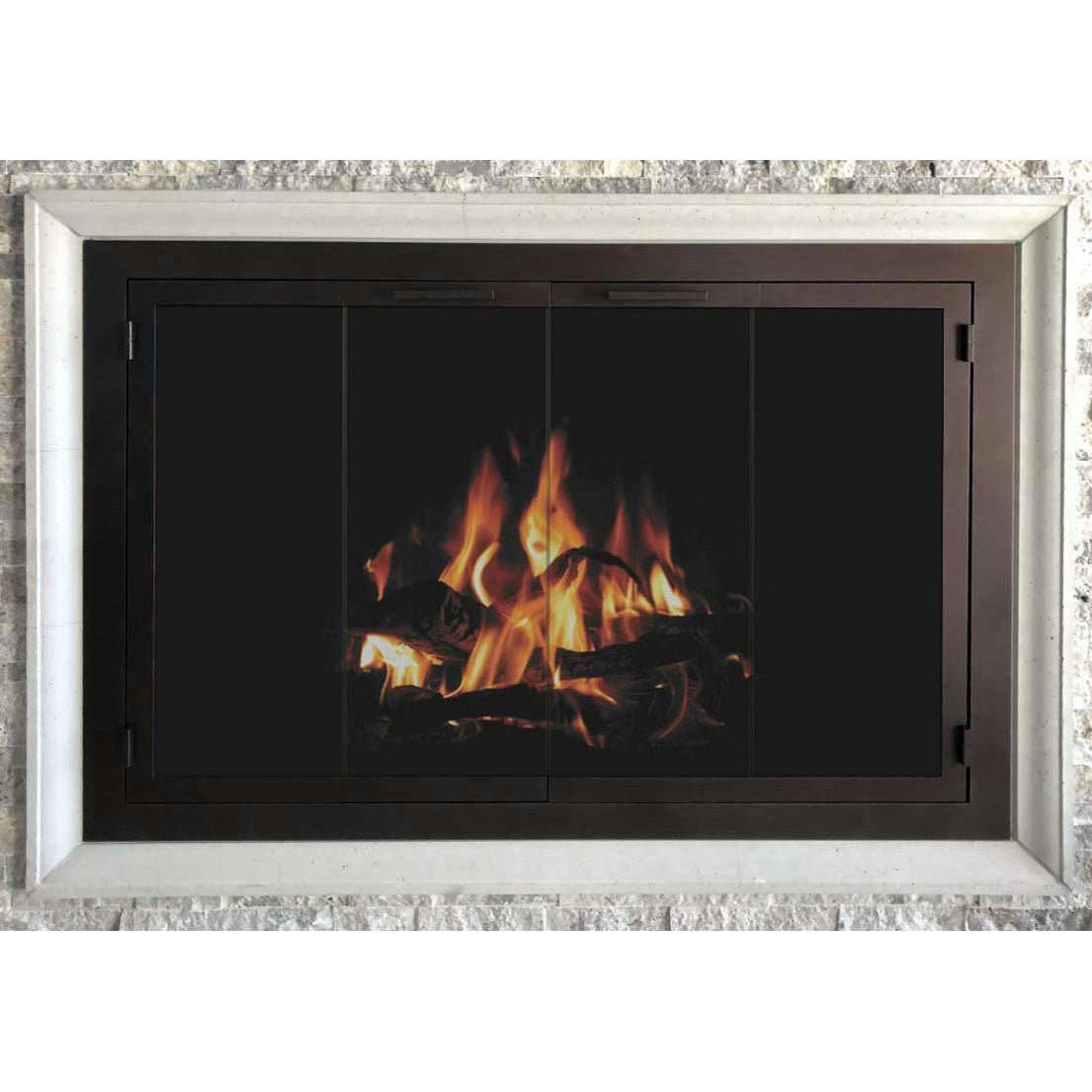 Carolina - Masonry & Prefab Steel Fireplace Glass Doors - ExceptionalFire