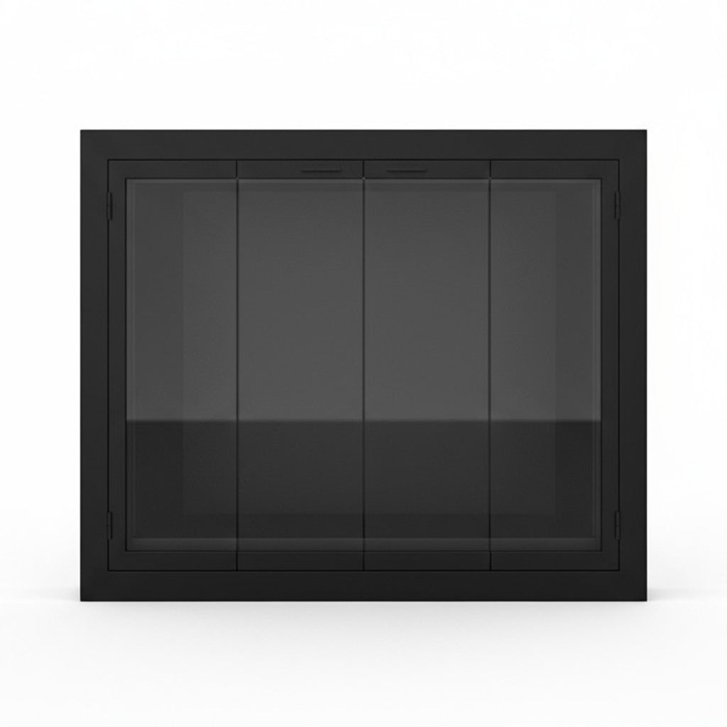 Carolina Sleek Steel Fireplace Glass Doors | Masonry & Prefab