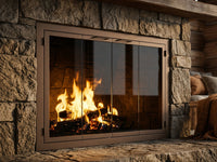 Carolina Sleek fireplace doors in Toffee finish