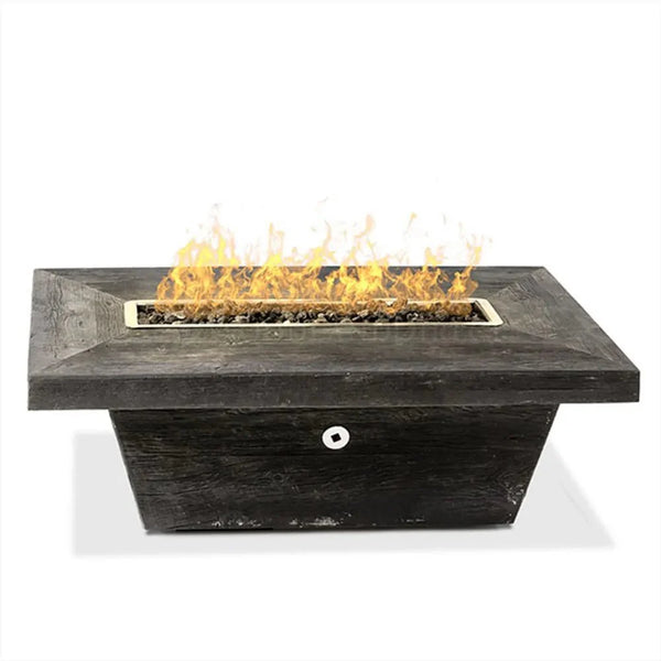 Ivory Carson Gas Fire Pit Table 48 inch low profile with electronic ignition and natural gas fuel