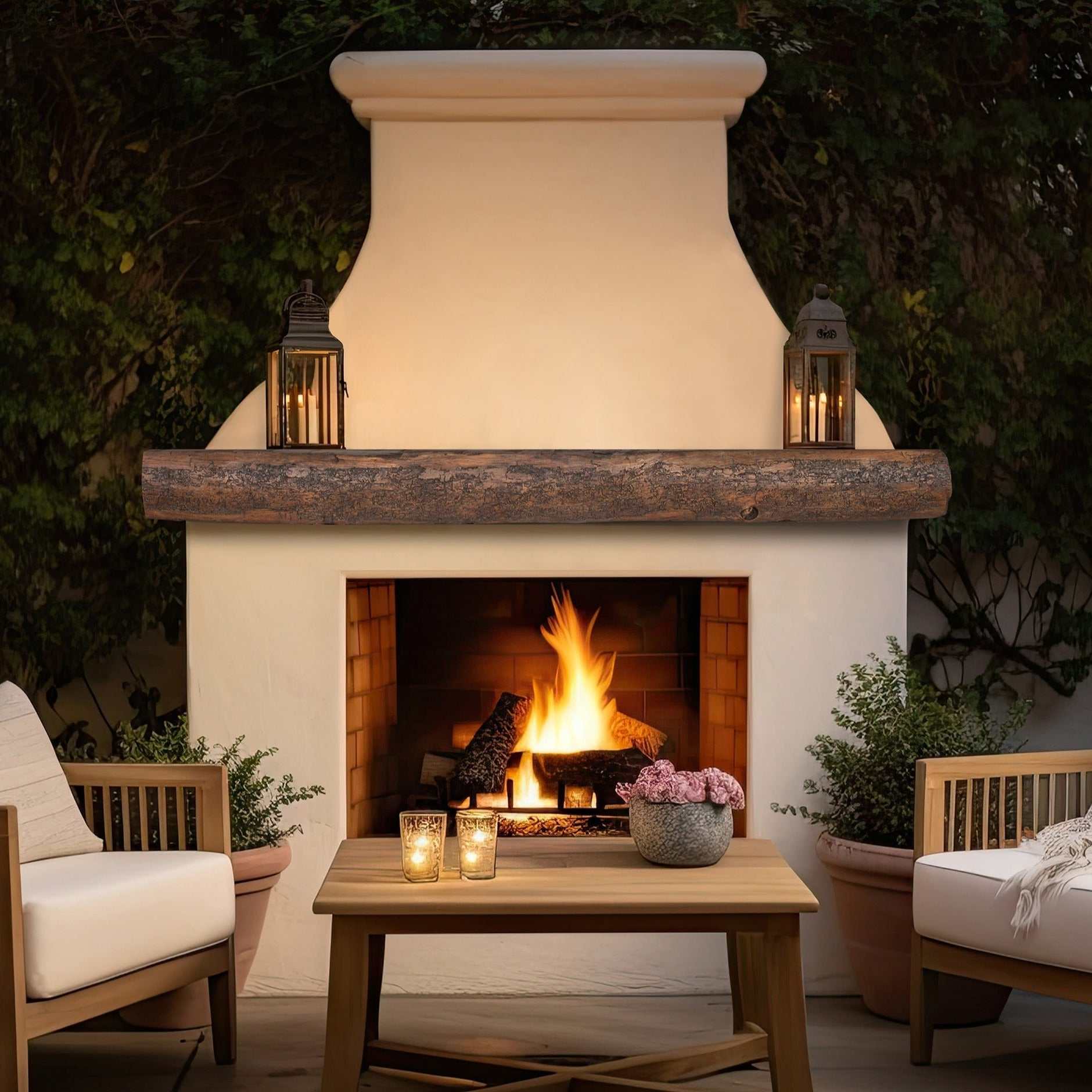 Cumberland Live Edge Non-Combustible Mantel Shelf TOASTED RYE Finish - ExceptionalFire