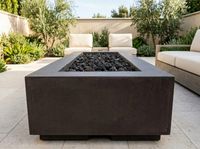 American Fyre Designs Louvre 56" Rectangle Gas Fire Pit — alternate view
