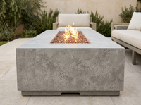 American Fyre Designs Legend 60-Inch Rectangular GFRC Gas Fire Table - Natural Gas — alternate view