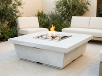 American Fyre Designs Contempo Square 44" Gas Fire Table — outdoor setting