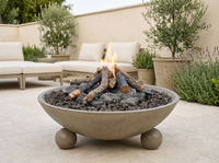 American Fyre Designs 40" Versailles Gas Fire Bowl — outdoor setting