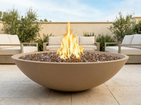 American Fyre Designs 40" Marseille Round Gas Fire Bowl — alternate view