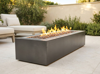 Napoleon Patioflame 48" Linear Gas Fire Pit - Hammertone Pewter Cabinet — alternate view
