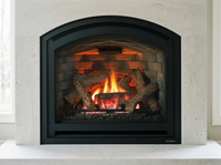 Heat & Glo Cerona 36 Direct Vent Gas Fireplace | Model CERONA-36-IFT — room setting. AI-assisted visualization; shown fronts, liners, media and surroundings may be optional.