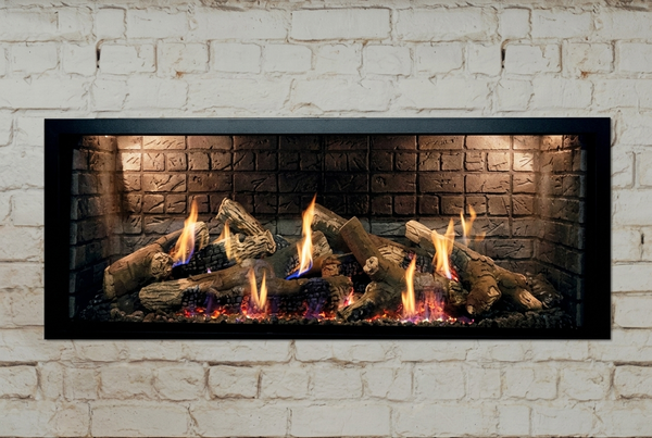 Empire White Mountain Hearth McKinley 60" Direct Vent Linear Gas Fireplace - Model DVCTL60CFP95N — room setting. AI-assisted visualization; shown fronts, liners, media and surroundings may be optional.