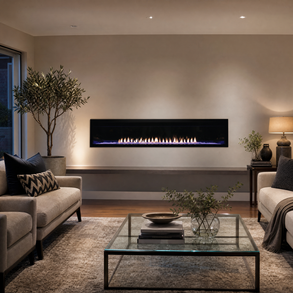 Empire Boulevard 72" Vent-Free Linear Gas Fireplace — lifestyle