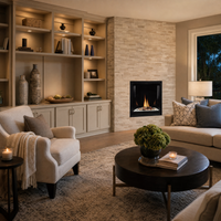 Empire Tahoe Clean-Face Contemporary 42" Direct Vent Gas Fireplace — lifestyle