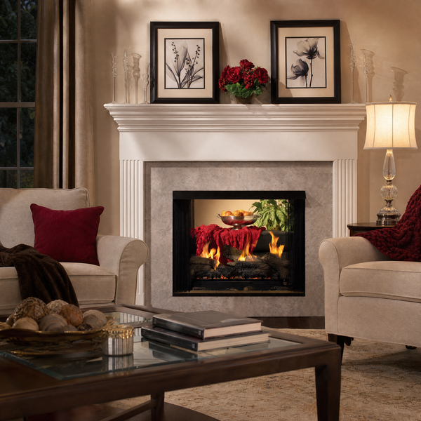 Empire Vail Premium See-Through 36" Vent-Free Gas Fireplace — lifestyle