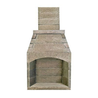 Pre-Engineered Arched Masonry Wood Burning Outdoor Fireplace - 42"